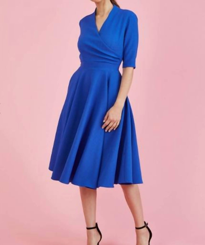 The Pretty Dress Company Ellie Pencil Dress In Cobalt In Blue