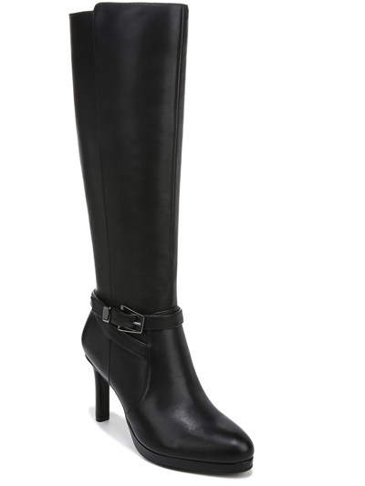 Naturalizer Taelynn Womens Zipper Belted Knee-high Boots In Black
