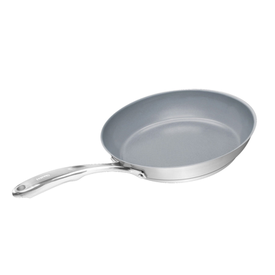 Chantal Induction 21 Steel 10-inch Fry Pan W/ Ceramic Coating In Metallic