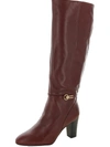 FRANCO SARTO PALERMO WOMENS LEATHER BLOCK HEEL KNEE-HIGH BOOTS