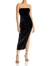 BARDOT WOMENS STRAPLESS VELOUR COCKTAIL AND PARTY DRESS