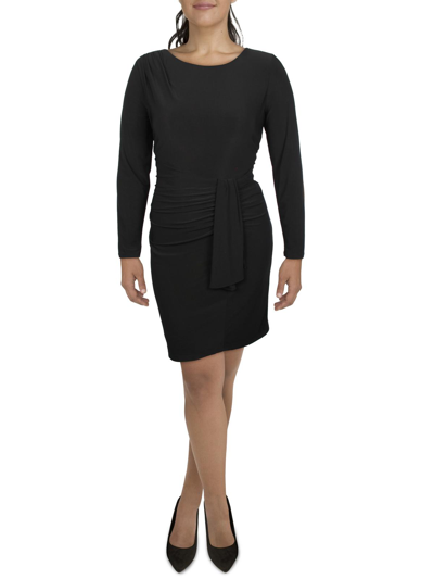 Dkny Womens Ruched Sheath Cocktail And Party Dress In Black