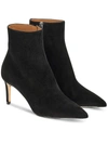 FERRAGAMO IMOGEN WOMENS FAUX SUEDE POINTED TOE BOOTIES