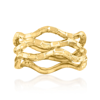 Ross-simons 14kt Yellow Gold Wavy Openwork Ring In Gold
