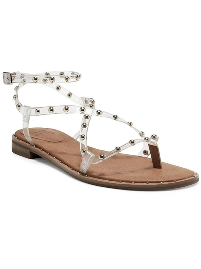 Inc Darian 2 Womens Vinyl Studded Strappy Sandals In White
