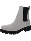 DKNY RICK WOMENS LEATHER PULL ON CHELSEA BOOTS