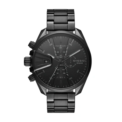 Diesel Men's Chronograph Ms9 Black Stainless Steel Bracelet Watch 48mm