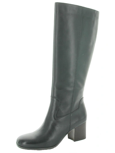 Franco Sarto Anberlin Womens Leather Knee-high Riding Boots In Black