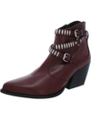 VINCE CAMUTO MINEESA WOMENS LEATHER SIDE ZIP ANKLE BOOTS