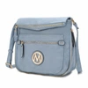 Mkf Collection By Mia K Luciana Vegan Leather Crossbody Handbag In Blue