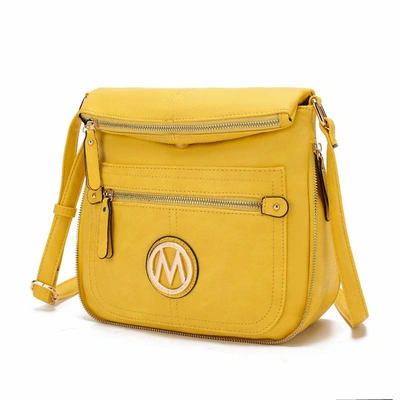 Mkf Collection By Mia K Luciana Vegan Leather Crossbody Handbag In Yellow