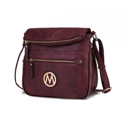 Mkf Collection By Mia K Luciana Vegan Leather Crossbody Handbag In Red