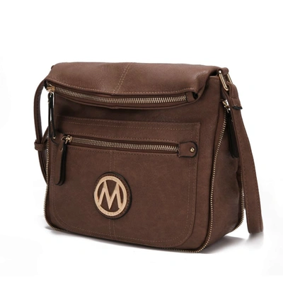 Mkf Collection By Mia K Luciana Vegan Leather Crossbody Handbag In Brown