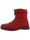 Shop Wanderlust Boston Slouch Womens Suede Waterproof Ankle Boots In Red