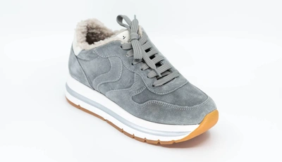 Voile Blanche Women's Maran Shearling Lined Low Top Trainers In Grey