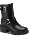 Sun + Stone Lionell Womens Faux Leather Embossed Motorcycle Boots In Multi