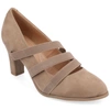 Journee Collection Women's Comfort Narrow Width Loren Pump In Brown