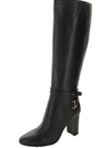 LAUREN RALPH LAUREN MAKENNA WOMENS LEATHER ZIP-UP KNEE-HIGH BOOTS