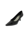 Easy Street Passion Womens Faux Leather Solid Pumps In Black
