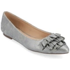 Journee Collection Collection Women's Judy Wide Width Flat In Grey