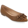 Journee Collection Collection Women's Judy Wide Width Flat In Brown