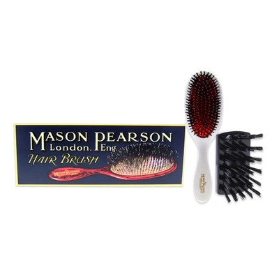 Mason Pearson Handy Mixture Bristle And Nylon Brush - Bn3 Ivory For Unisex 2 Pc Hair Brush And Cleaning Brush