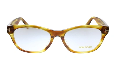 Tom Ford Tf 5425f 055 Rectangle Eyeglasses In Yellow