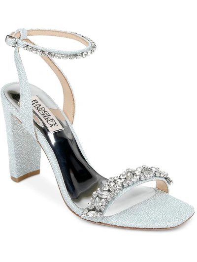 Badgley Mischka Tasmine Womens Square Toe Ankle Strap Pumps In Green