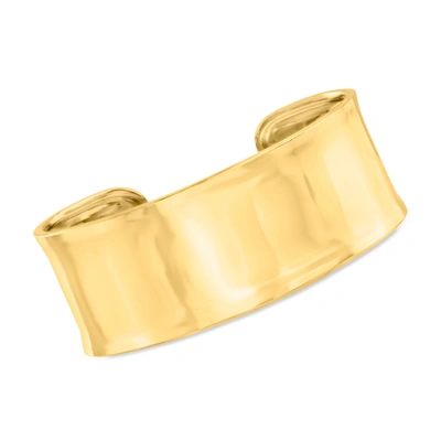 Ross-simons Italian 18kt Gold Over Sterling Polished Cuff Bracelet