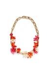 LA DOUBLEJ FLORA NECKLACE IN RED