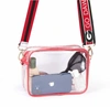 Desden Bridget Clear Purse With Reversible Patterned Shoulder Straps In Georgia In Multi