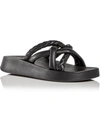 Ash Vanessa Womens Slip On Casual Platform Sandals In Black