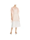 EILEEN FISHER WOMENS FRINGED LINEN BLEND PONCHO TOP