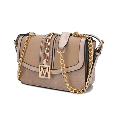 Mkf Collection By Mia K Wendalyn Vegan Leather Crossbody Handbag In Brown