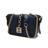 Mkf Collection By Mia K Wendalyn Vegan Leather Crossbody Handbag In Blue