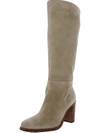 VINCE CAMUTO PARNELA WOMENS SUEDE SIDE ZIP KNEE-HIGH BOOTS