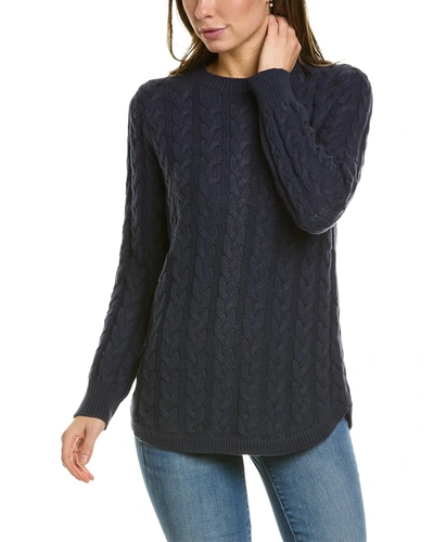 Sail To Sable Round Hem Sweater In Blue