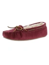 Minnetonka Lodge Trapper Womens Suede Flats Moccasin Slippers In Multi