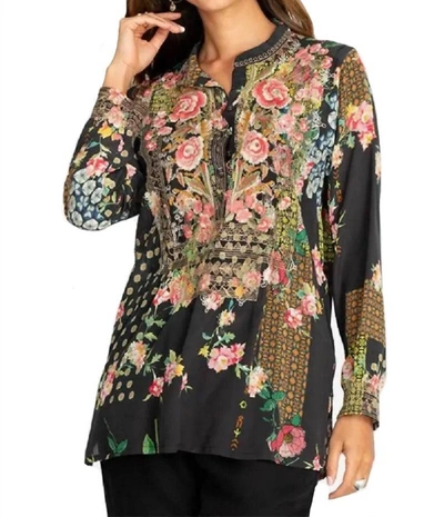 Johnny Was Rose Nephele Tunic In Multi In Black