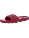 SEYCHELLES LOW KEY WOMENS LEATHER RIBBED SLIDE SANDALS