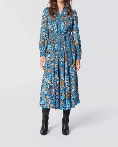 Diane Von Furstenberg Alea Floral-print Crepe Midi Shirt Dress In Multi