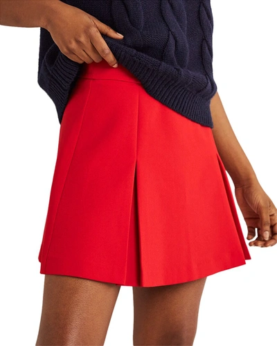 Boden Pleated A-line Mini Skirt In Red