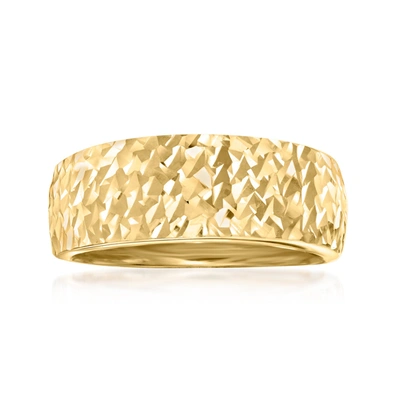 Ross-simons Italian 14kt Yellow Gold Diamond-cut And Polished Ring