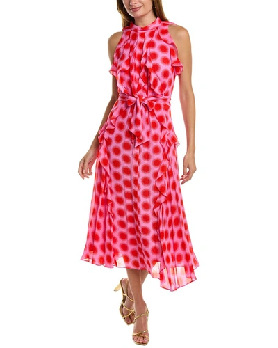 Diane Von Furstenberg Trudy Ruffled Printed Crepe Midi Dress In Pink |  ModeSens