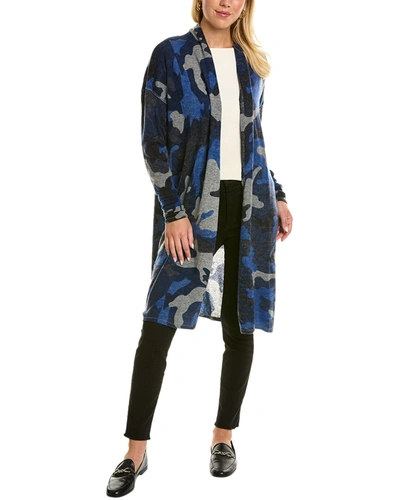 Autumn Cashmere Camo Duster Cardigan In Blue