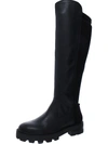 VINCE CAMUTO TENCOLI WOMENS LEATHER LUGGED SOLE KNEE-HIGH BOOTS
