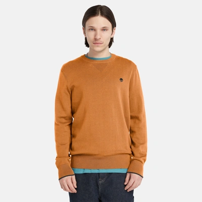 Timberland Men's Williams River Cotton Crewneck Sweater In Orange