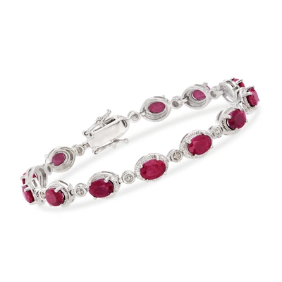 ROSS-SIMONS RUBY BRACELET IN STERLING SILVER