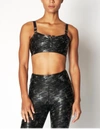 Heroine Sport Women's Patent Front-zip Sports Bra In Multi