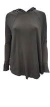 Pj Harlow Tara Long Sleeve Hoodie With Pocket In Black In Black